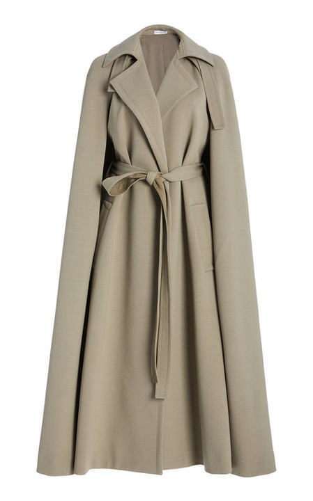 Belted Wool Cape Coat展示图