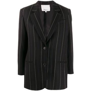 striped straight-fit blazer