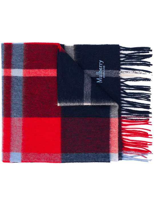 checked lambswool scarf展示图