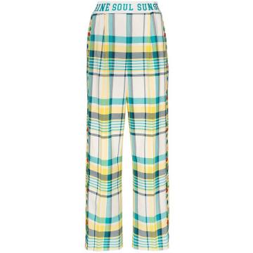 Sunshine Soul checked cotton trousers