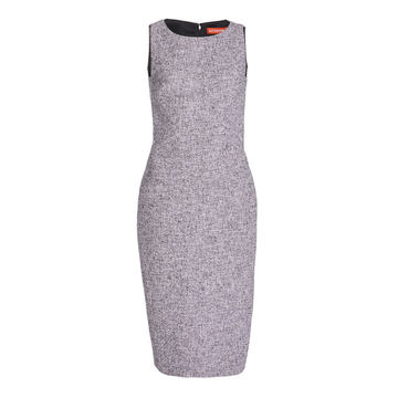 Sleeveless Tweed Knee-Length Dress