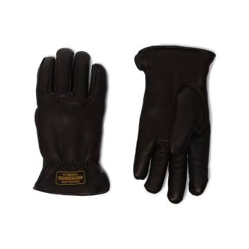 lined logo print gloves