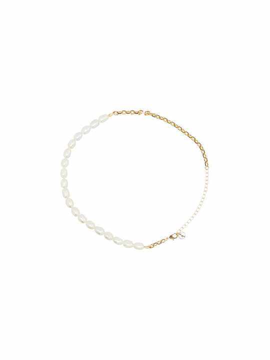 gold-plated Duel pearl necklace展示图