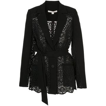 lace panel blazer