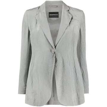 creased single-breasted blazer