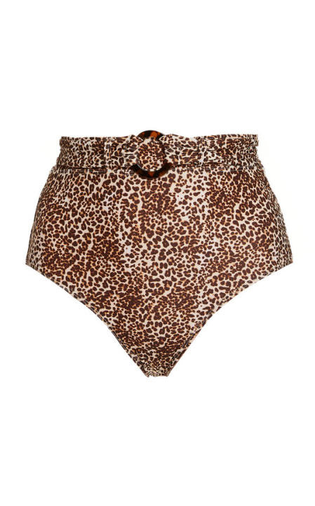 Lavande Leopard Print Bikini Bottoms展示图