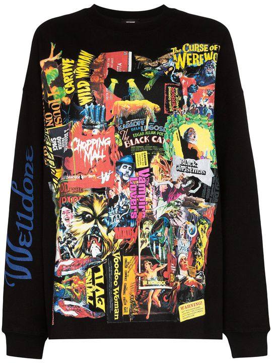 horror collage print sweatshirt展示图