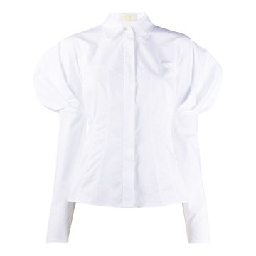 puffed sleeve tailored shirt