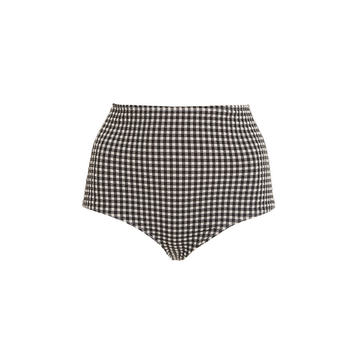 Marina Gingham Print Bikini Bottoms