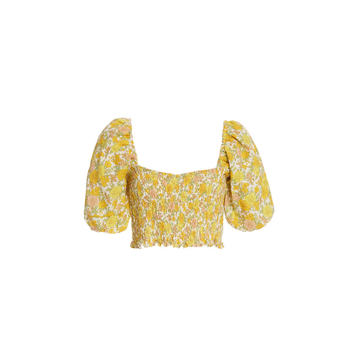 Robina Floral Print Crop Top