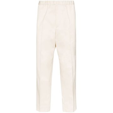 elasticated-waist tailored trousers