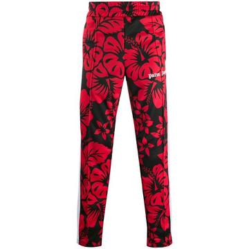 hibiscus print trousers