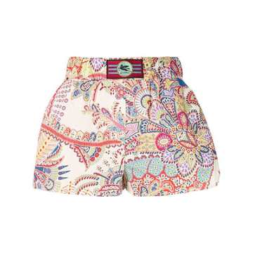 abstract print shorts