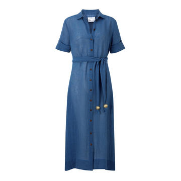 Collared Classic Denim Shirt Dress