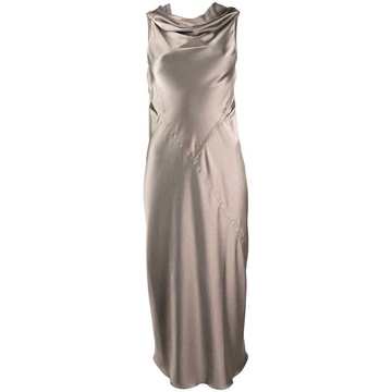 drape satin dress