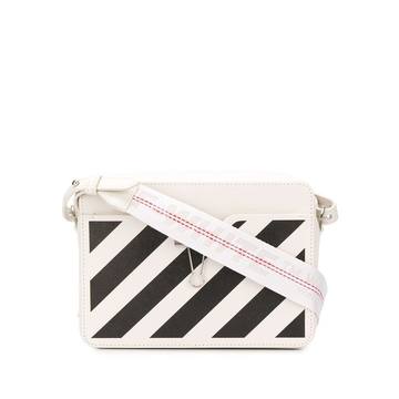 striped camera bag