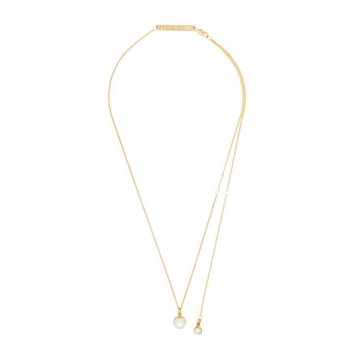 24kt gold plated pearl drop necklace