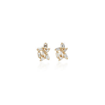 18K Gold Diamond Earrings