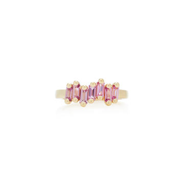 18K Yellow-Gold and Pink Sapphire Ring