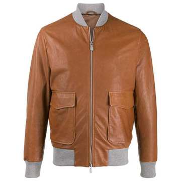 leather bomber jacket