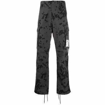 camouflage print cargo trousers