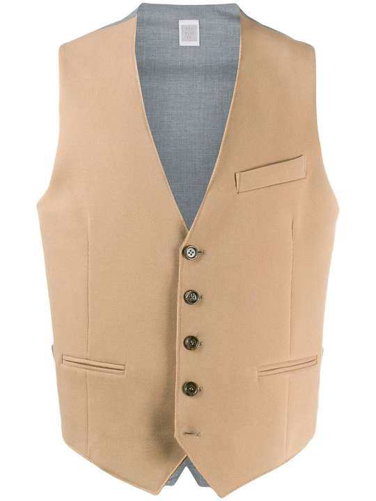 woven sleeveless waistcoat展示图