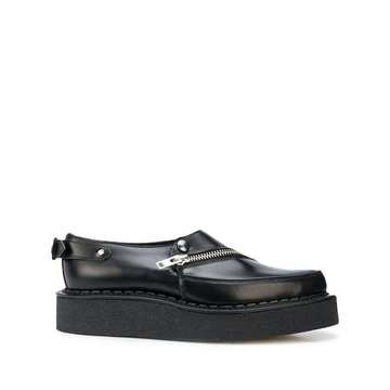 zip-detail loafers