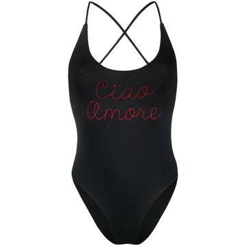 Ciao Amore embroidered one-piece