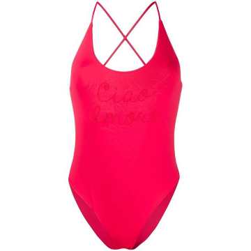 Ciao Amore embroidered one-piece
