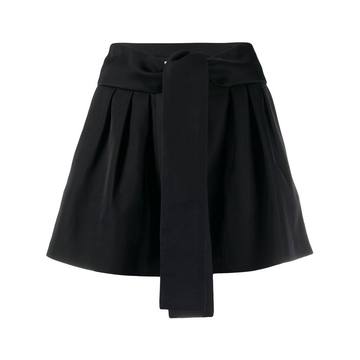 high-rise tie waist shorts