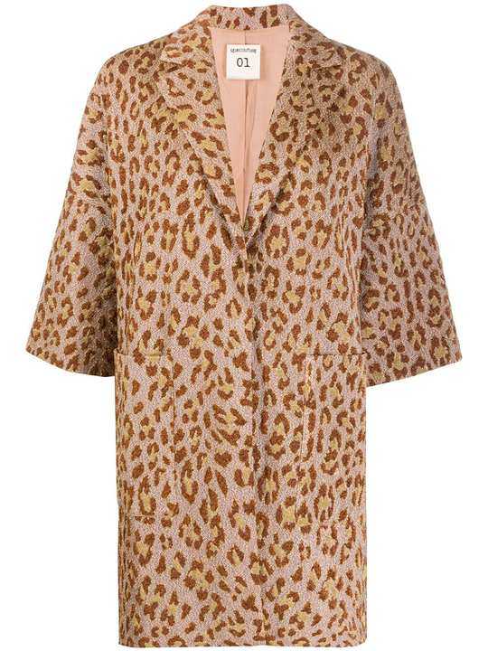 oversized leopard print coat展示图