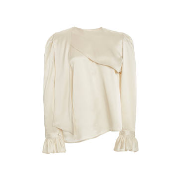 Donato Tie-Detailed Satin Top