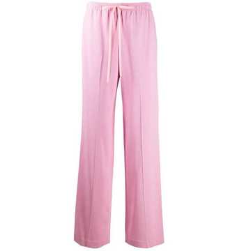 elasticated waist straight trousers