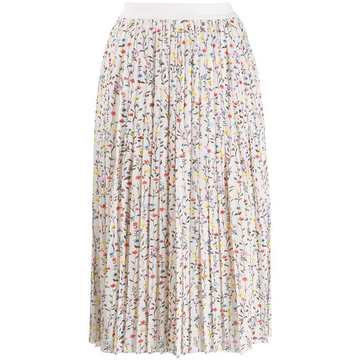 floral print pleated skirt