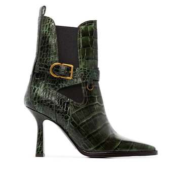 Naomy 90mm crocodile-effect boots