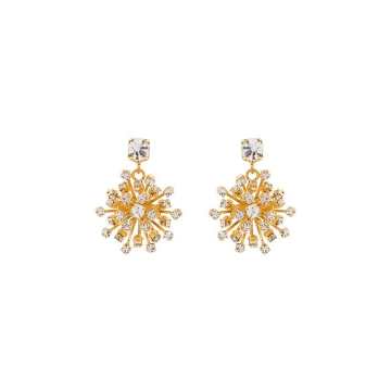 Arcadia crystal flower drop earrings