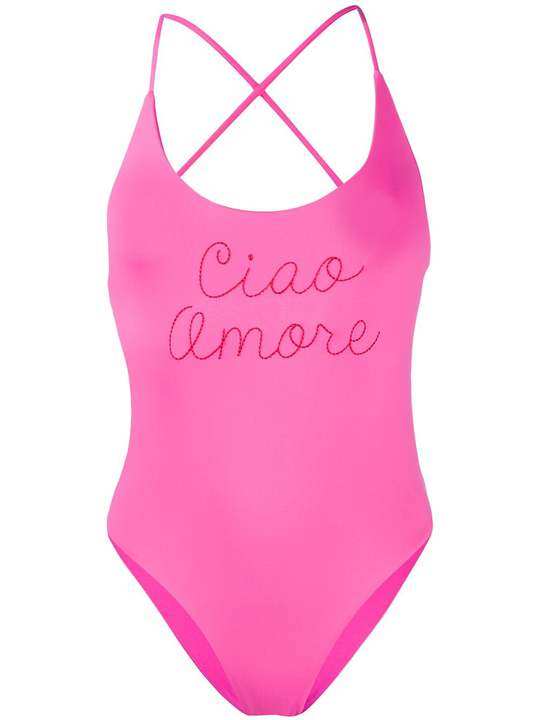 Ciao Amore 刺绣连体泳衣展示图