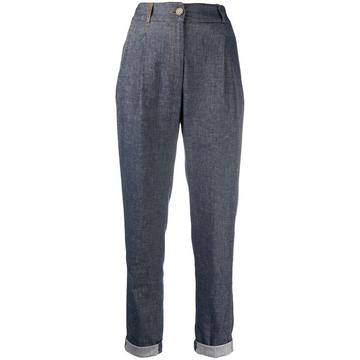 denim tailored trousers