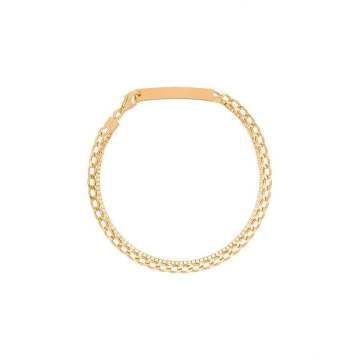 24K gold-plated silver double chain bracelet