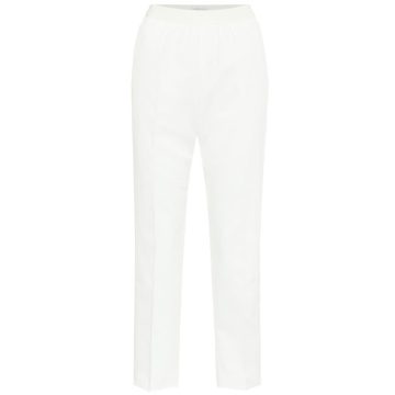 High-rise straight twill pants