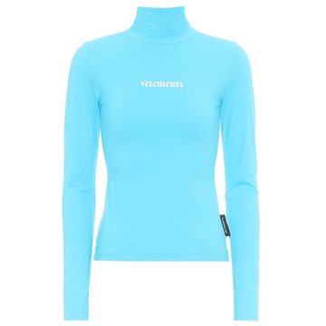 Logo stretch-jersey turtleneck top