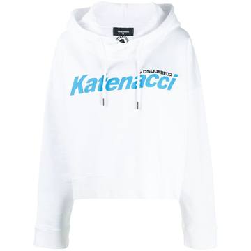 logo drawstring hoodie