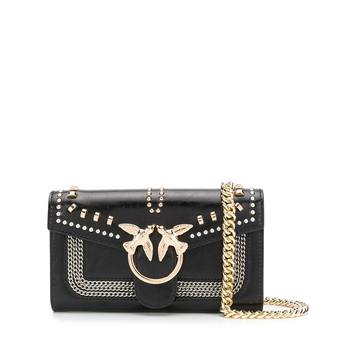 Love studded shoulder bag