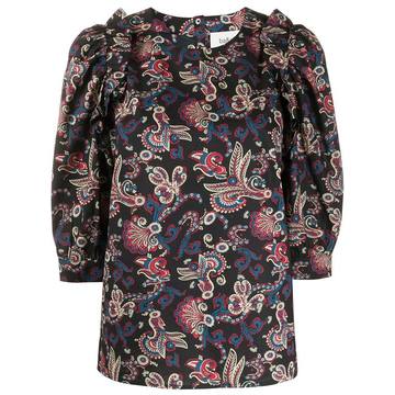 Rym ruffled paisley-print blouse