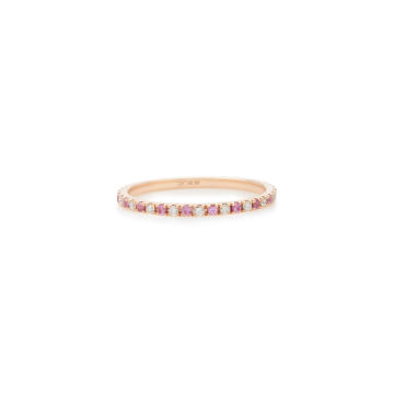 14K Rose Gold Diamond and Sapphire Eternity Ring