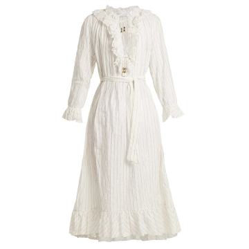 Corsair Pinstripe cotton-blend dress
