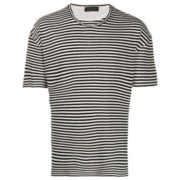 stripe print T-shirt