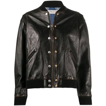 leather bomber jacket