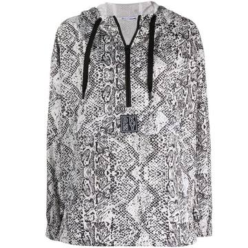 snakeskin-print drawstring jacket