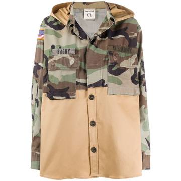 camouflage print cargo jacket